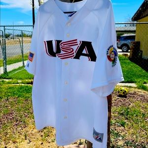 2009 World Classic Majestic USA Jersey Berkman #17